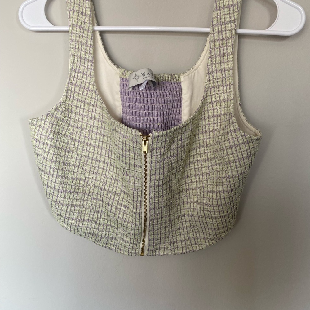 Wayf Lavender and Green Skirt Set